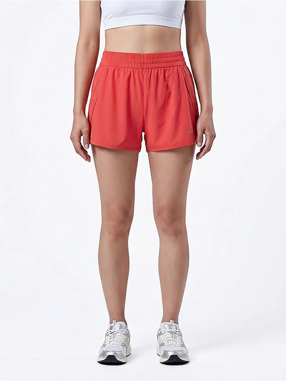 BCG Coral-Red Athletic Shorts for Women